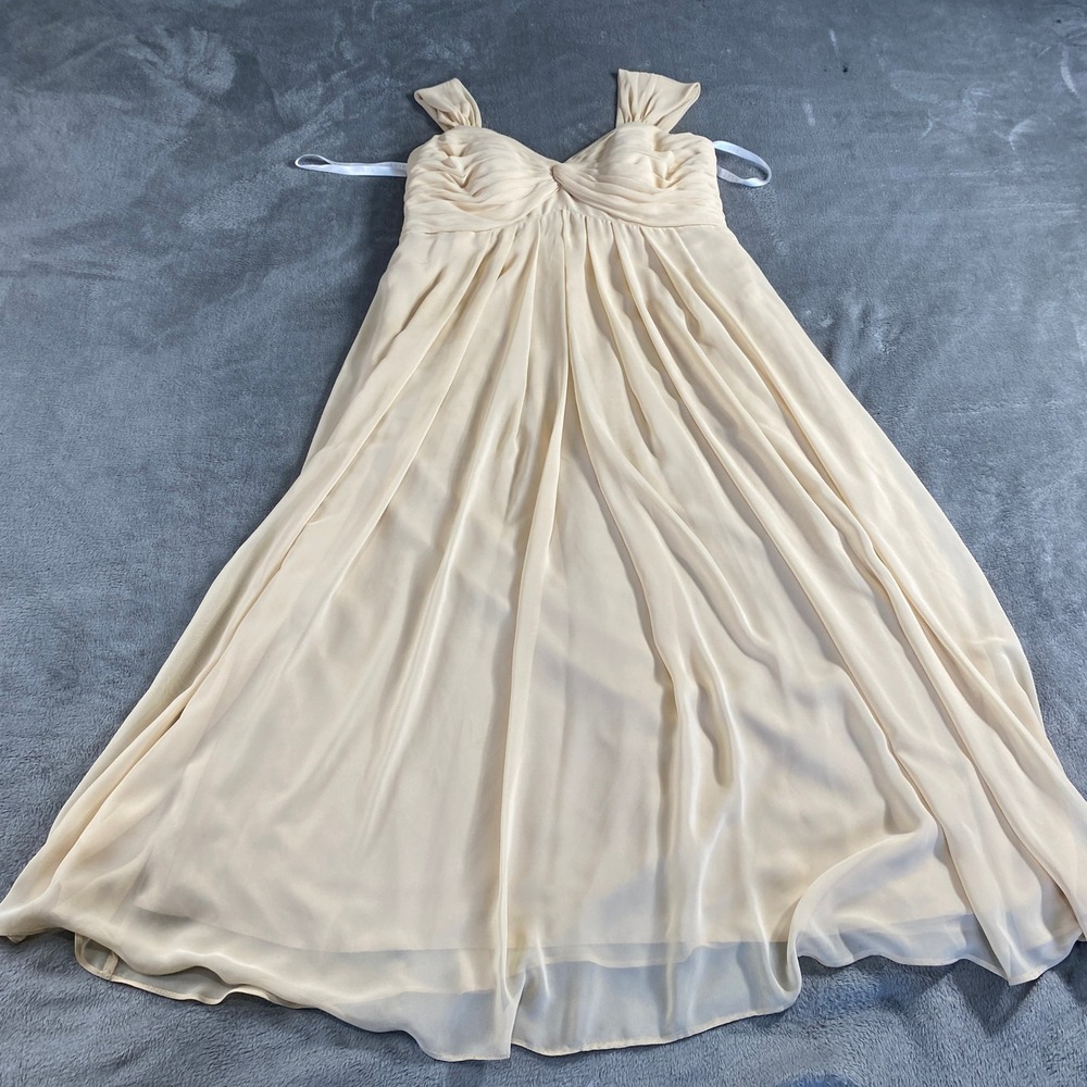 Azazie Dress Womens A16 Champagne Kaitlynn Empire Convertible Wedding Bridesmaid